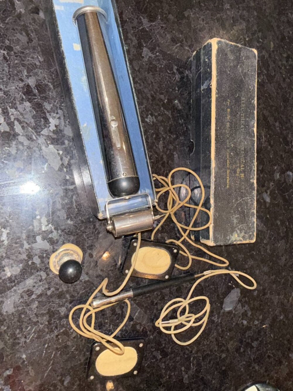 5pc Antique ELEC-TREAT Electreat 1919 Massager Internal Pain Sore Muscle Relief